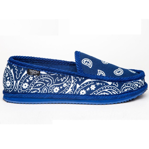 Trooper America Men's Bandana Print Slipper Shoe - Picture 4 of 6